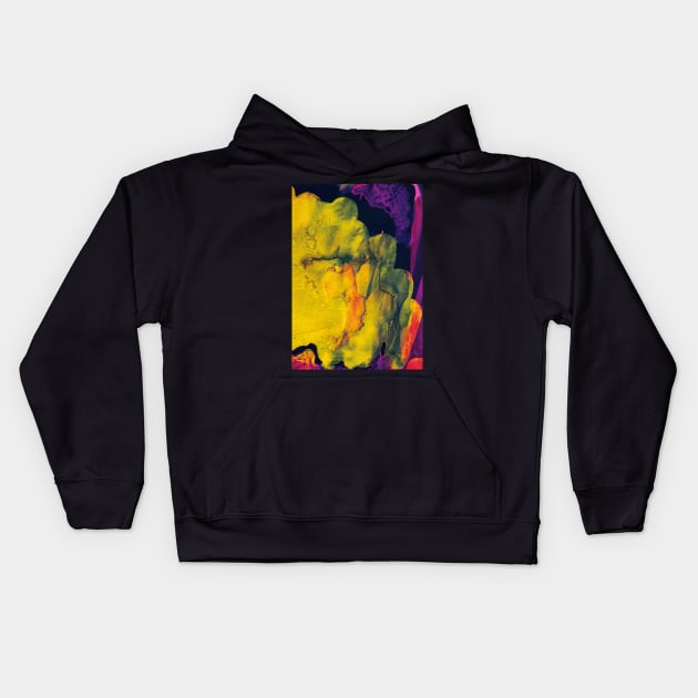 Golden painting Kids Hoodie by juliechicago